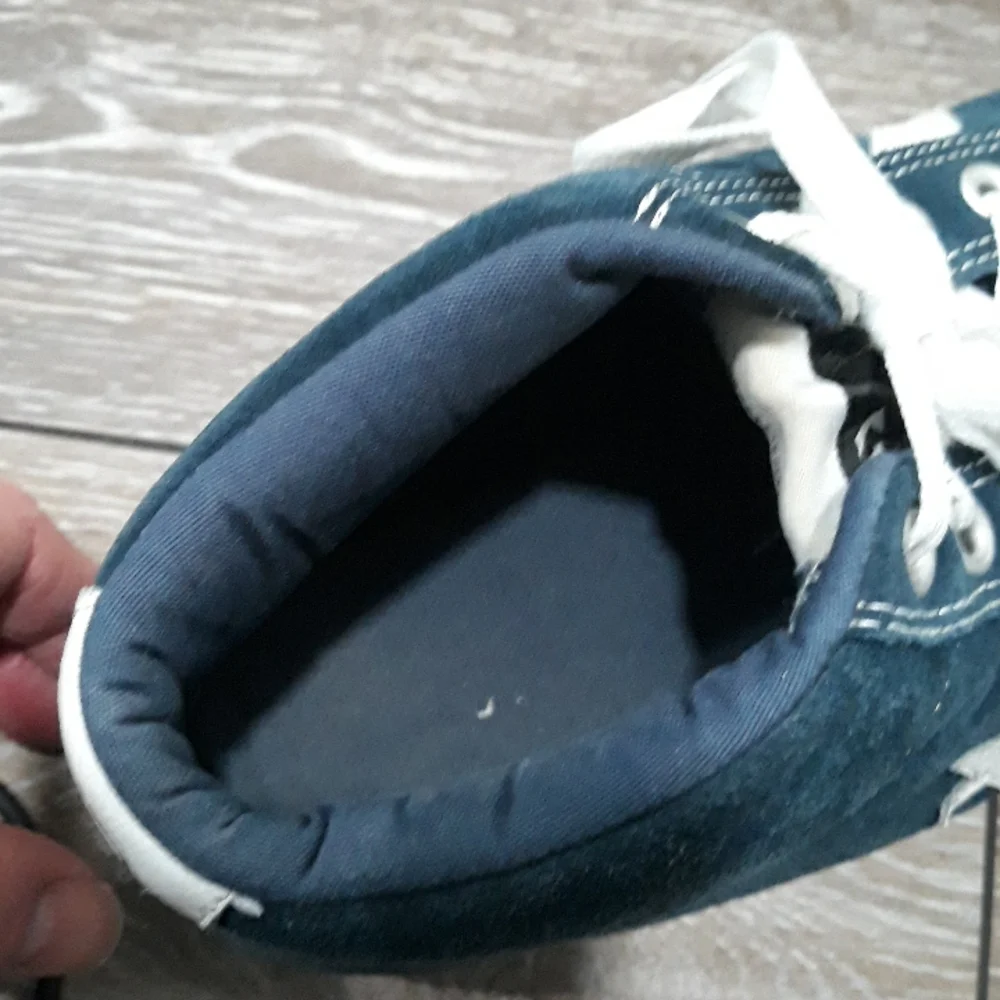Converse mens blue suede and white leather high top sneakers. Size 10 - Picture 11 of 14